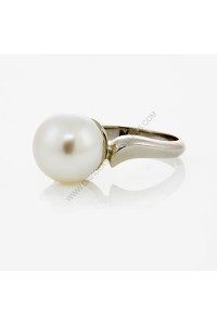 11.5mm Rose South Sea Pearl Pearl Diamond Ring